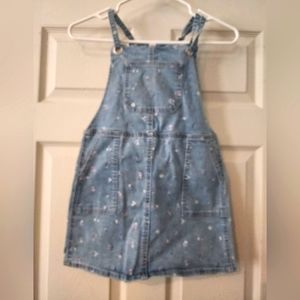 Girls flowered overalls